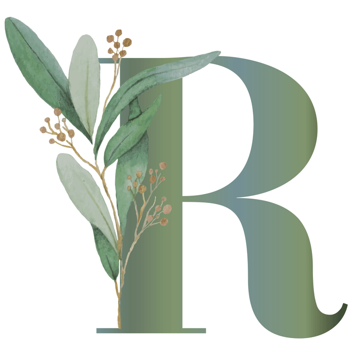 Botanical Letter Wall Sticker Decal - Boys wall - art - picture - poster