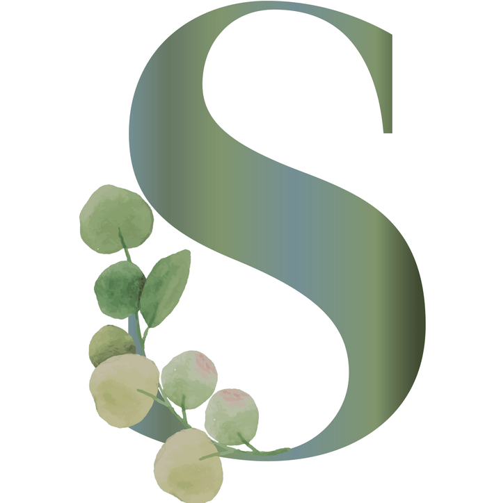 Botanical Letter Wall Sticker Decal - Boys wall - art - picture - poster
