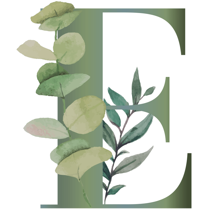Botanical Letter Wall Sticker Decal - Boys wall - art - picture - poster