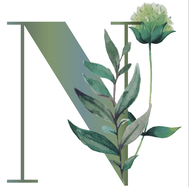Botanical Letter Wall Sticker Decal - Boys wall - art - picture - poster