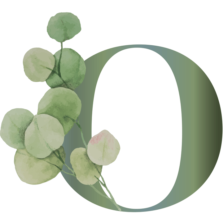 Botanical Letter Wall Sticker Decal - Boys wall - art - picture - poster