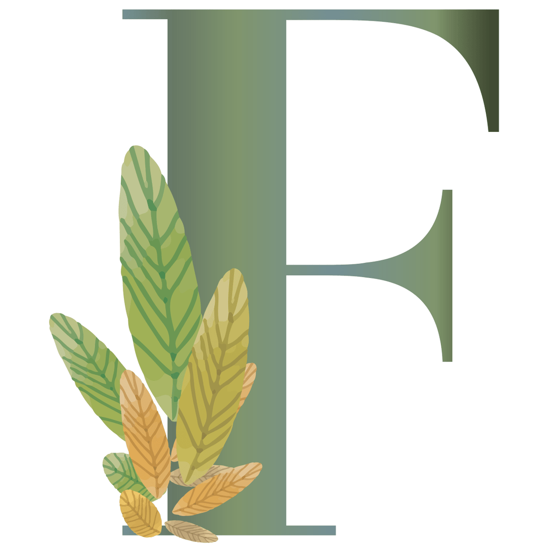 Botanical Letter Wall Sticker Decal - Boys wall - art - picture - poster