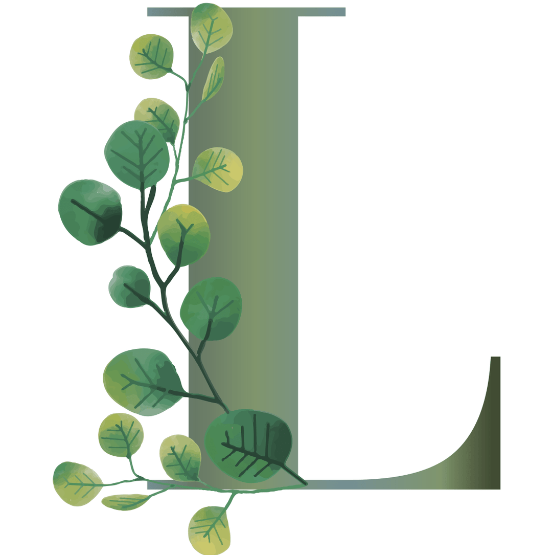 Botanical Letter Wall Sticker Decal - Boys wall - art - picture - poster