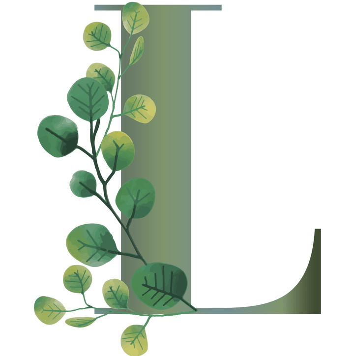 Botanical Letter Wall Sticker Decal - Boys wall - art - picture - poster