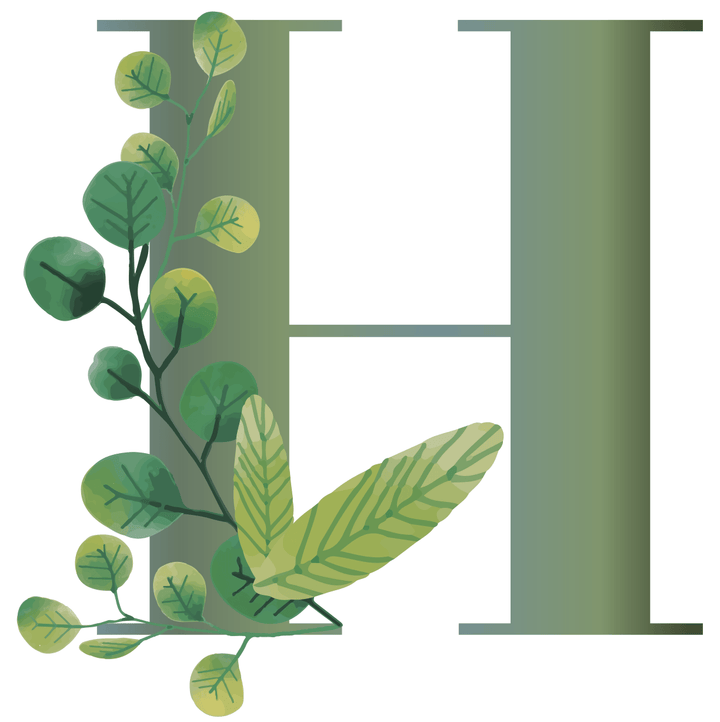 Botanical Letter Wall Sticker Decal - Boys wall - art - picture - poster