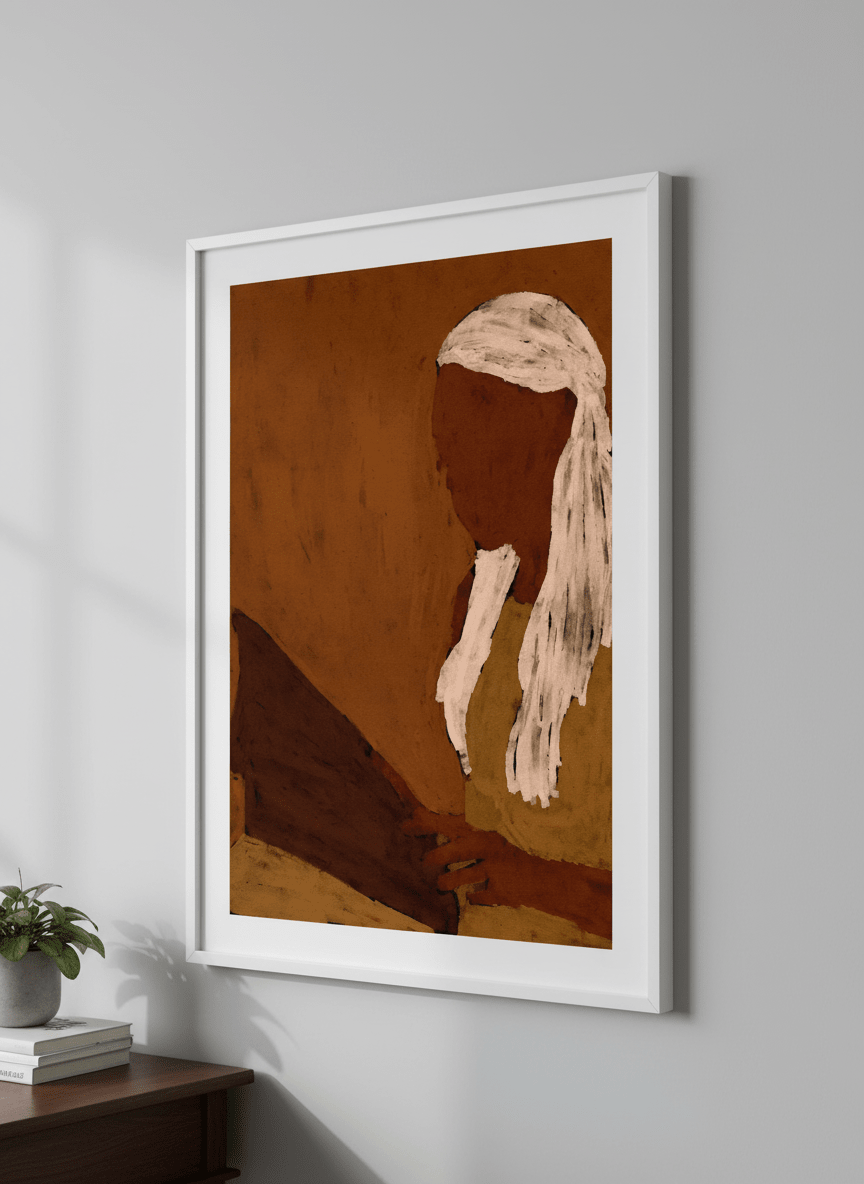 Contemporary wall art featured in a bright modern office workspace