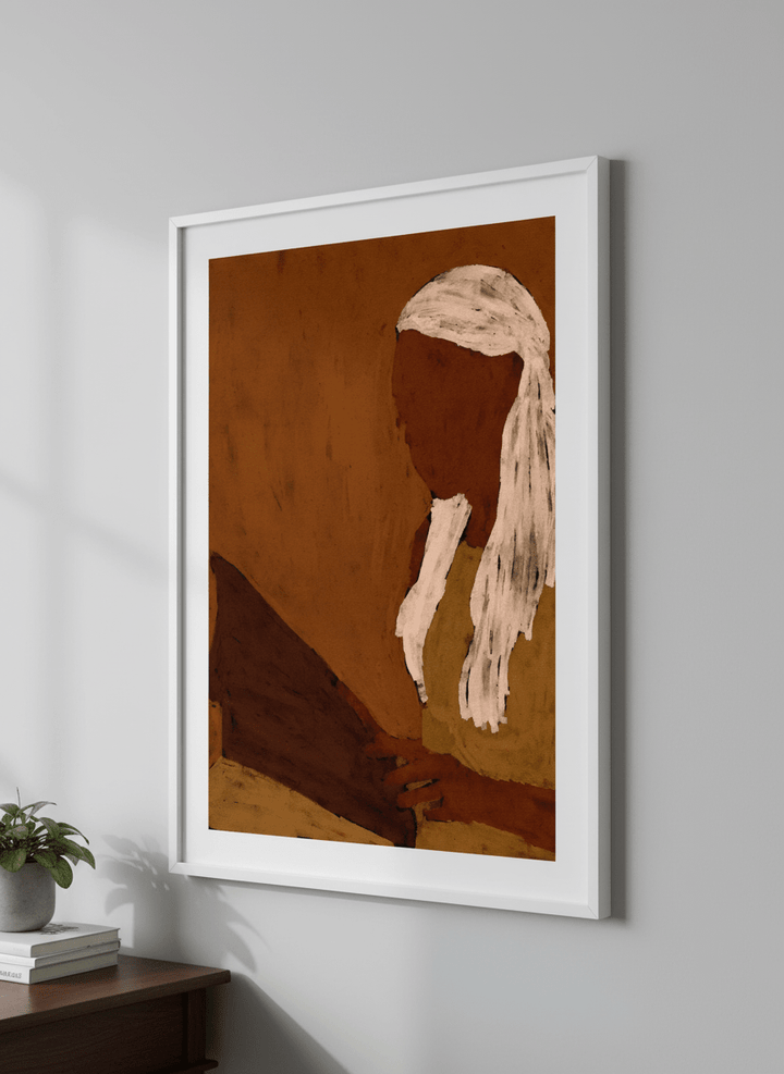 Contemporary wall art featured in a bright modern office workspace