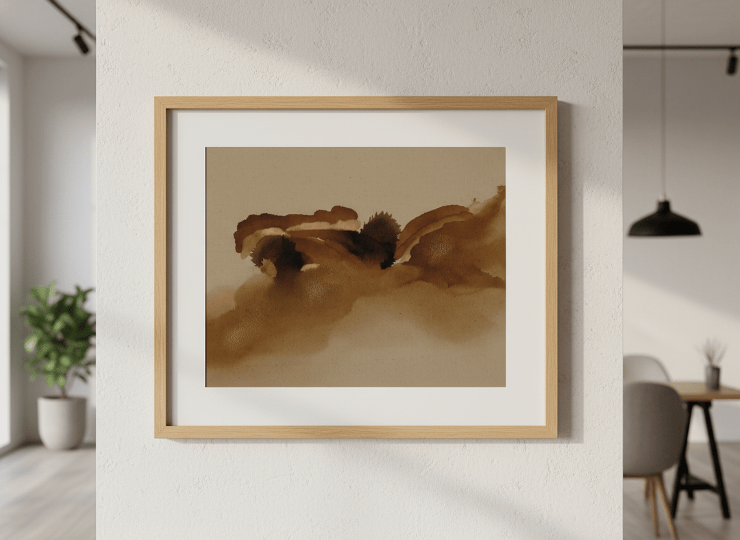 Contemporary wall art featured in a bright modern office workspace