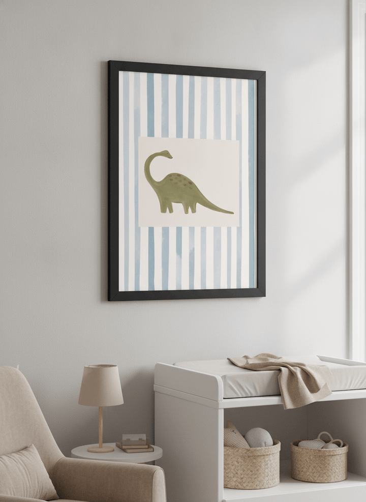 Soft neutral wall art styled in a serene nursery with pastel tones