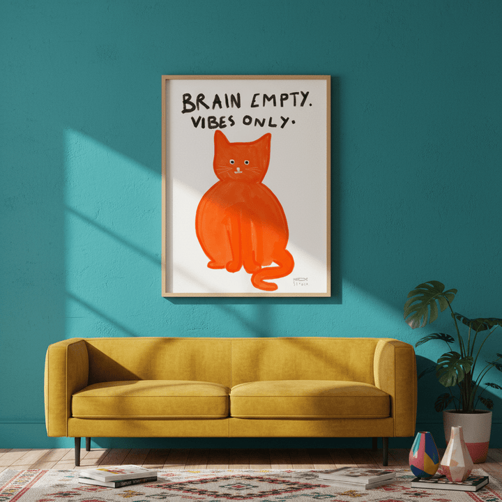 Brain empty, vibes only by Hayde Nizard wall - art - picture - poster