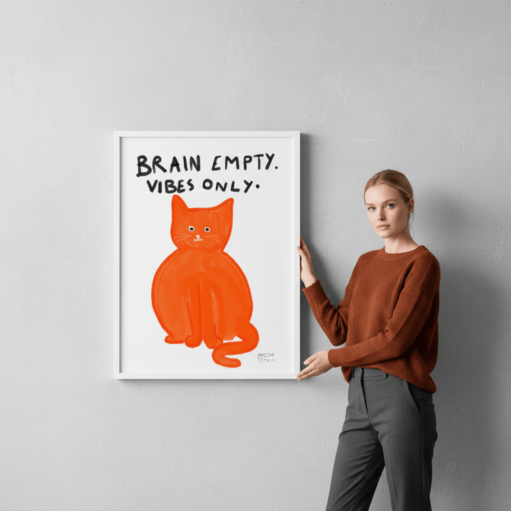 Brain empty, vibes only by Hayde Nizard wall - art - picture - poster