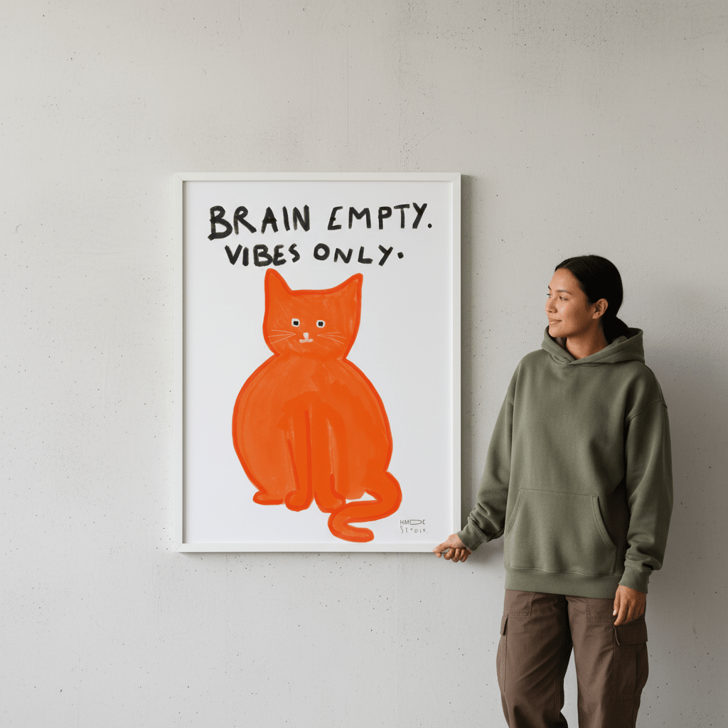 Brain empty, vibes only by Hayde Nizard wall - art - picture - poster