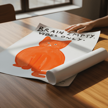 Brain empty, vibes only by Hayde Nizard wall - art - picture - poster