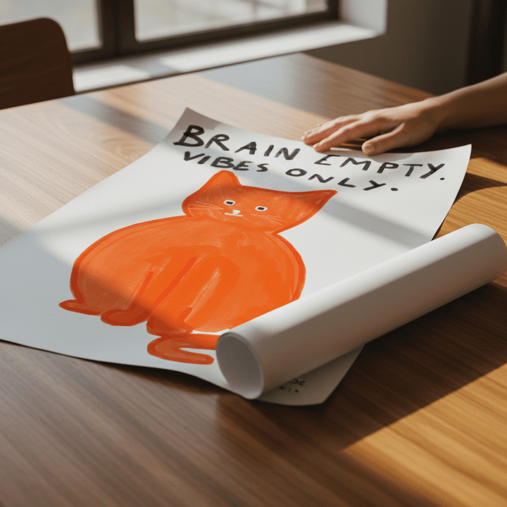 Brain empty, vibes only by Hayde Nizard wall - art - picture - poster