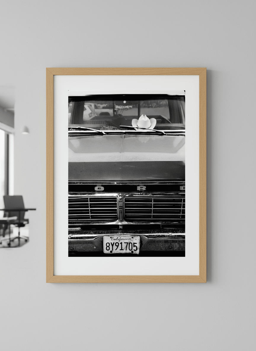 Contemporary wall art featured in a bright modern office workspace