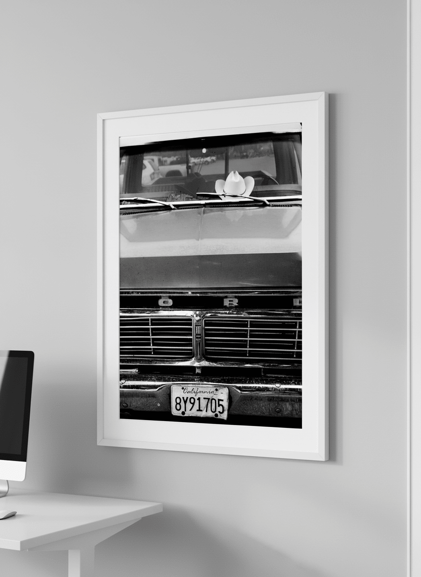 Contemporary wall art featured in a bright modern office workspace