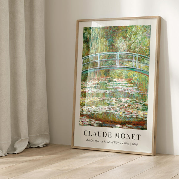 Bridge Over a Pond of Water Lilies Wall Art by Claude Monet