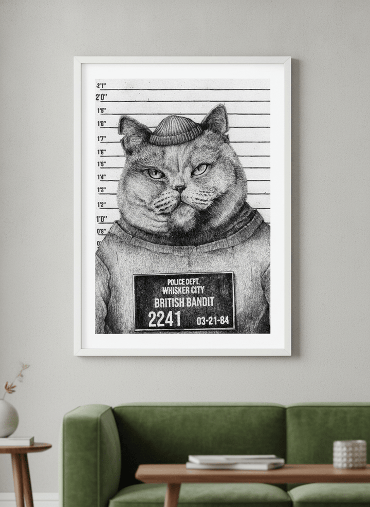 Modern wall art styled above a sofa in a neutral living room