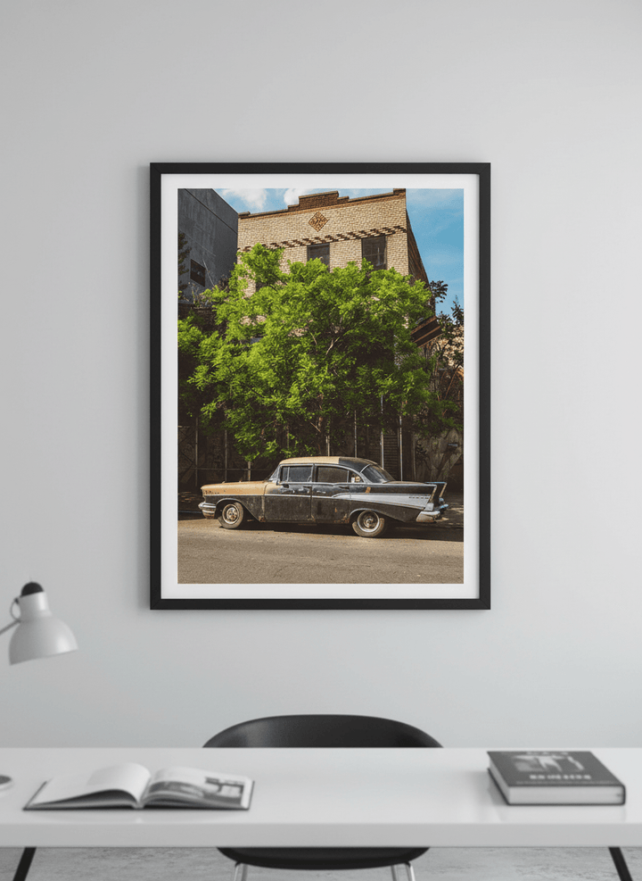 Contemporary wall art featured in a bright modern office workspace