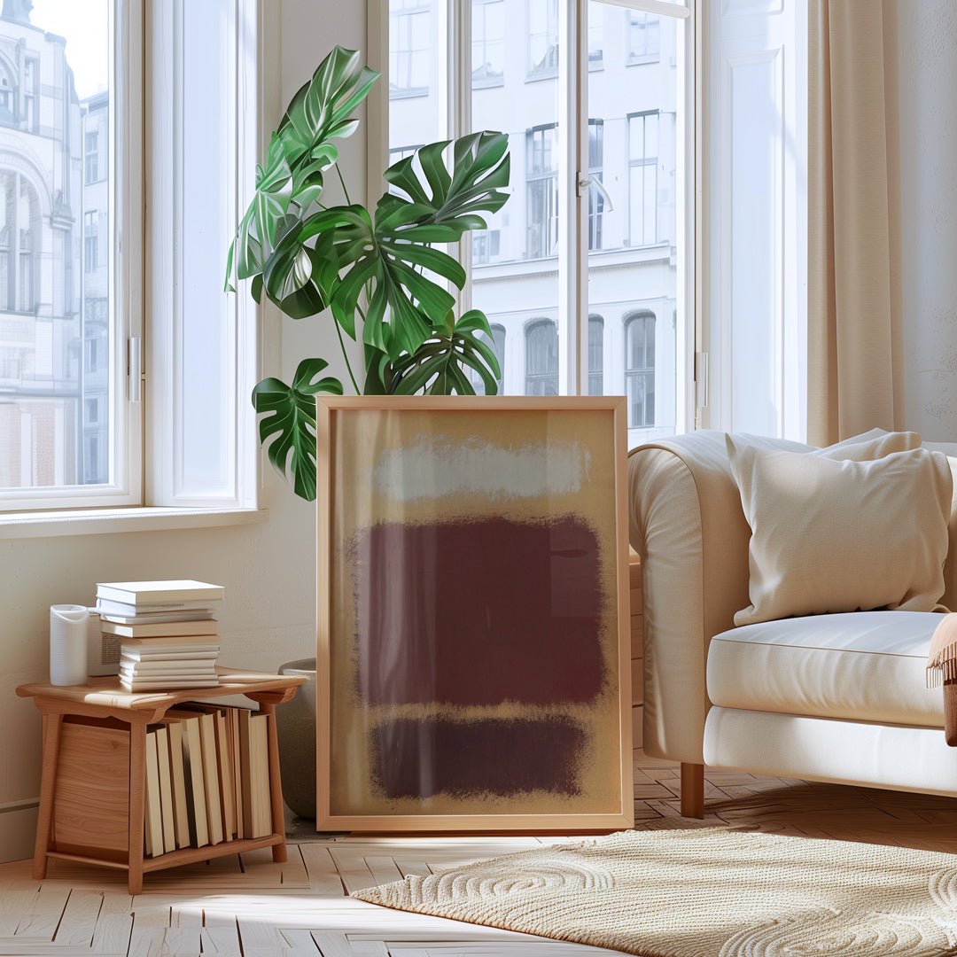 Brown Beige White Wall Art by Mark Rothko - Style My Wall