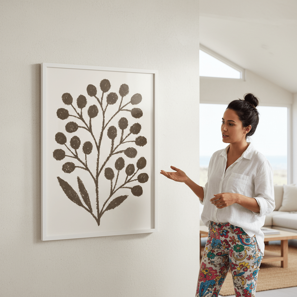 Brown Branch with Berries by Silvia Visscher wall - art - picture - poster