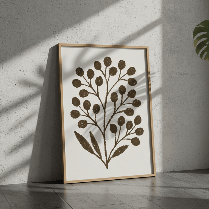 Brown Branch with Berries by Silvia Visscher wall - art - picture - poster