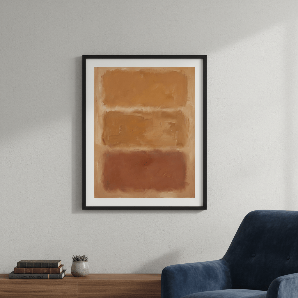 Brown Layers Mark Rothko Inspired Art wall - art - picture - poster