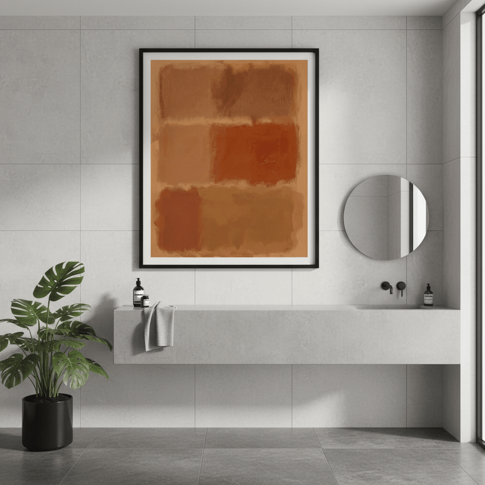 Brown on Brown Mark Rothko Inspired Abstract Art wall - art - picture - poster