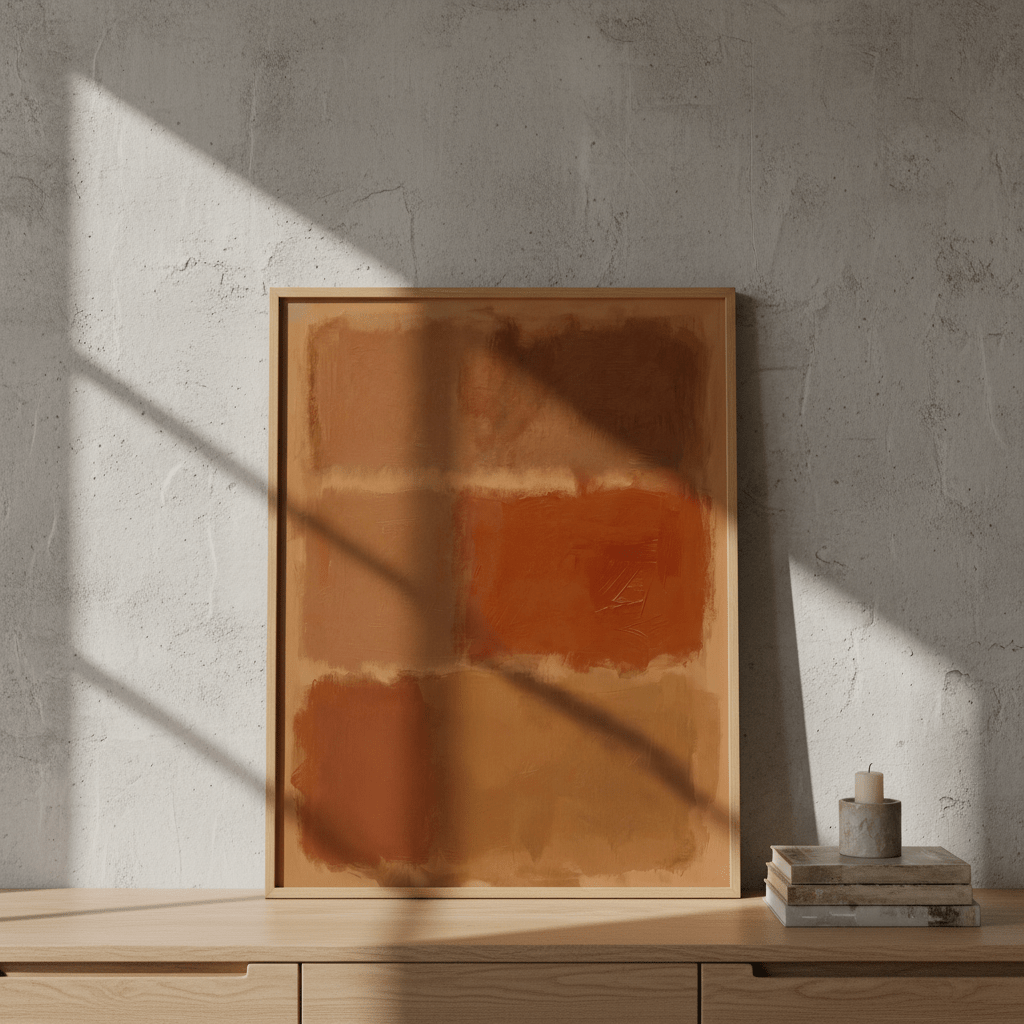 Brown on Brown Mark Rothko Inspired Abstract Art wall - art - picture - poster