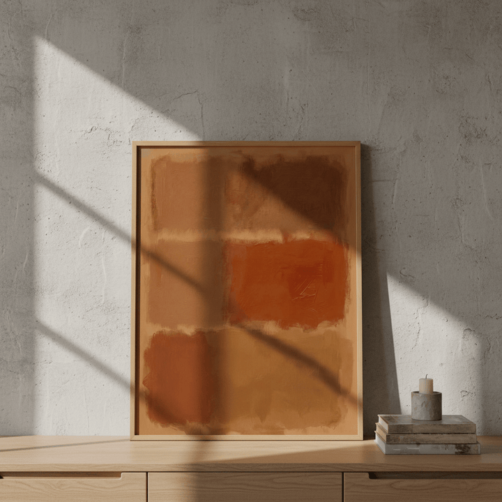 Brown on Brown Mark Rothko Inspired Abstract Art wall - art - picture - poster