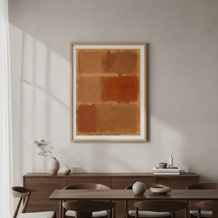 Brown on Brown Mark Rothko Inspired Abstract Art wall - art - picture - poster
