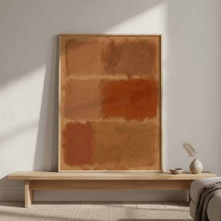 Brown on Brown Mark Rothko Inspired Abstract Art wall - art - picture - poster