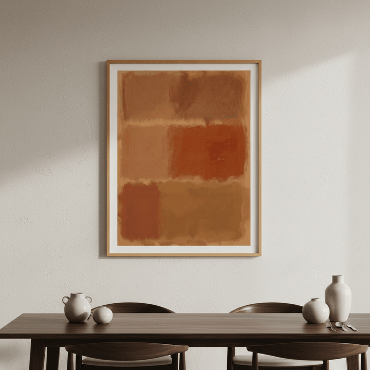Brown on Brown Mark Rothko Inspired Abstract Art wall - art - picture - poster