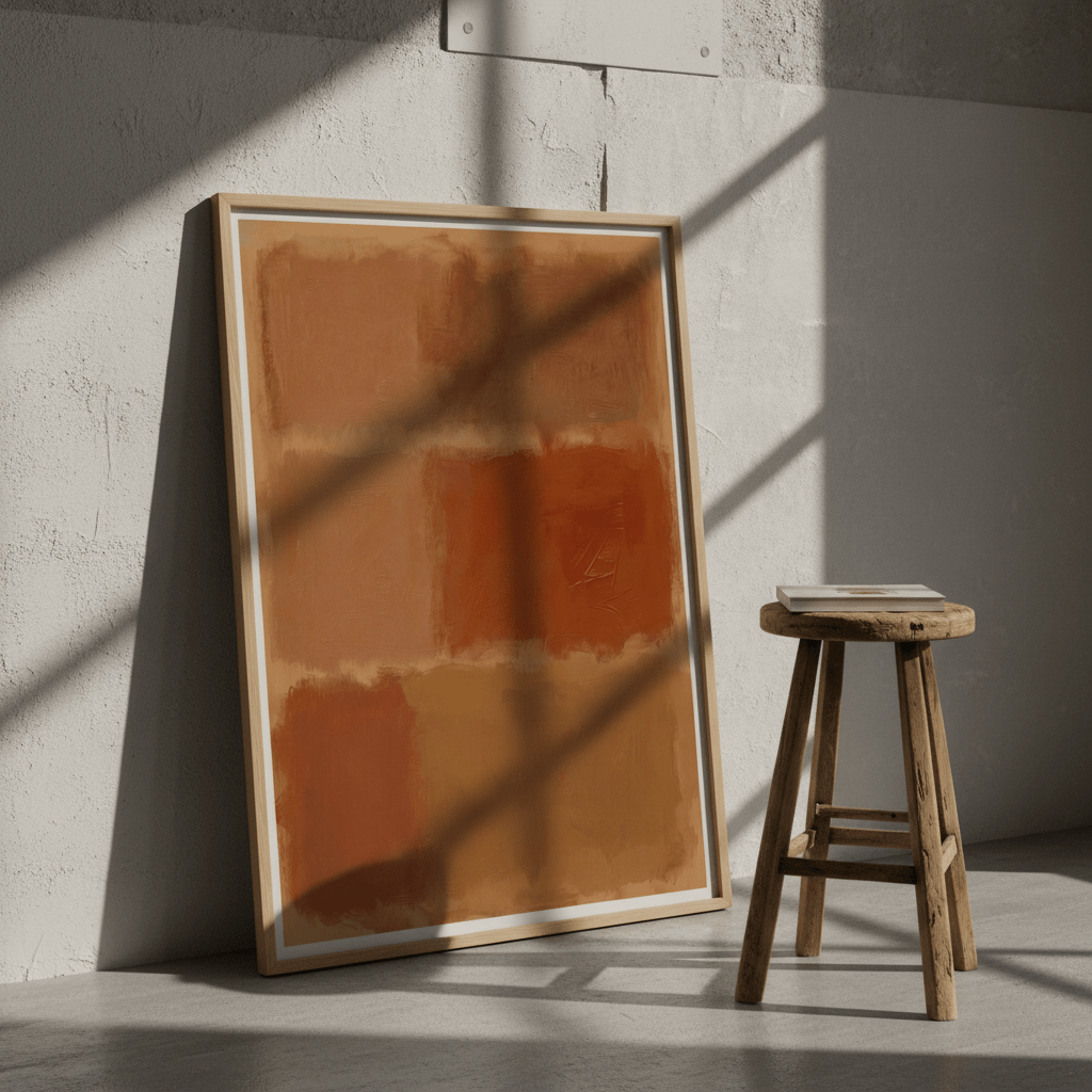 Brown on Brown Mark Rothko Inspired Abstract Art wall - art - picture - poster