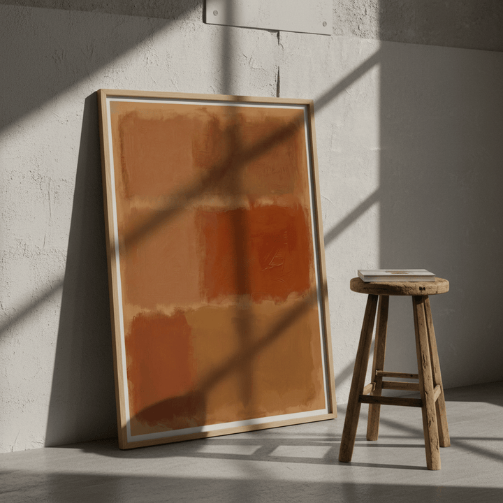 Brown on Brown Mark Rothko Inspired Abstract Art wall - art - picture - poster