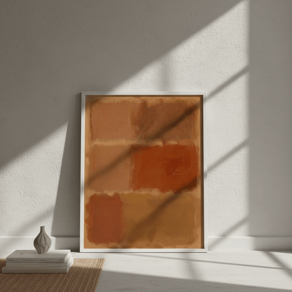 Brown on Brown Mark Rothko Inspired Abstract Art wall - art - picture - poster