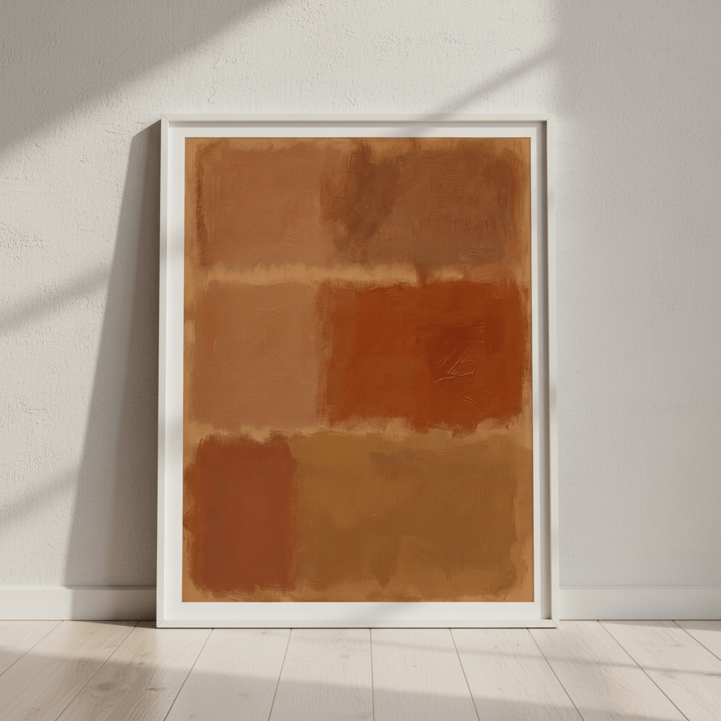 Brown on Brown Mark Rothko Inspired Abstract Art wall - art - picture - poster