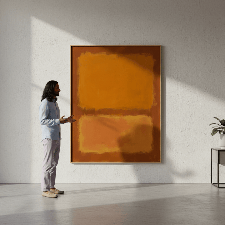Brown on Orange Mark Rothko Inspired Abstract Art wall - art - picture - poster