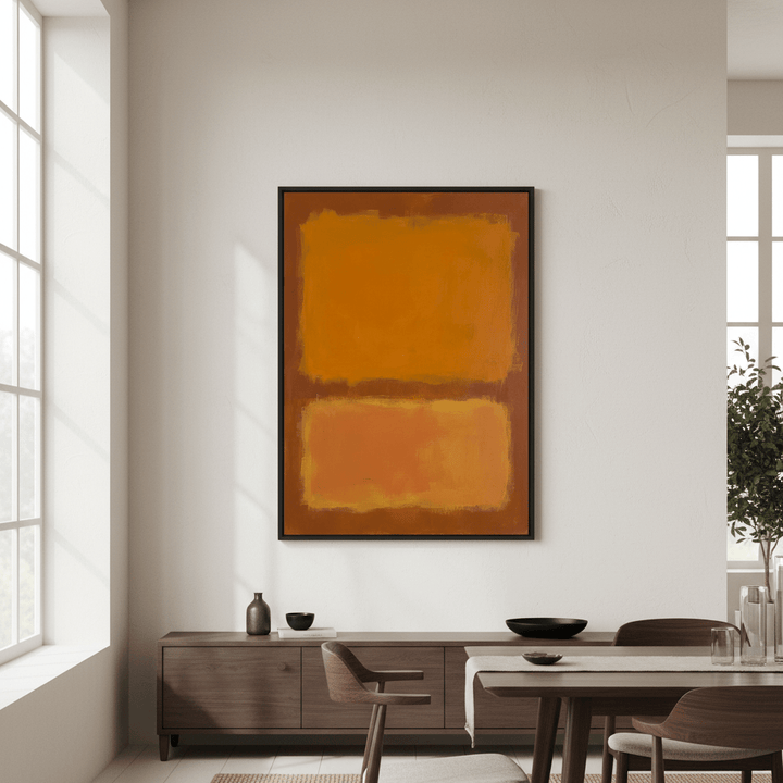 Brown on Orange Mark Rothko Inspired Abstract Art wall - art - picture - poster