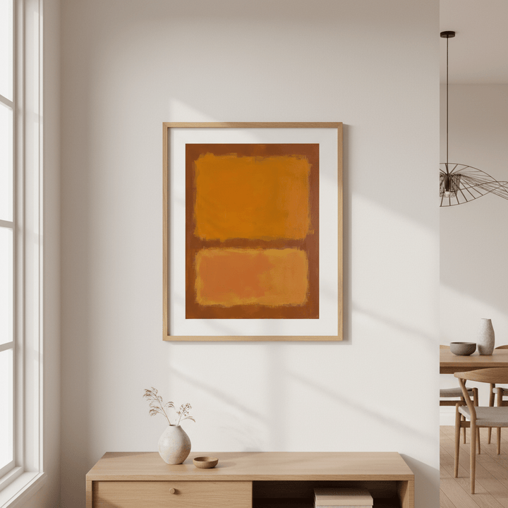 Brown on Orange Mark Rothko Inspired Abstract Art wall - art - picture - poster