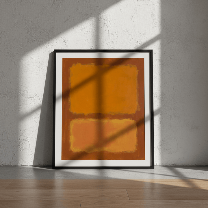 Brown on Orange Mark Rothko Inspired Abstract Art wall - art - picture - poster