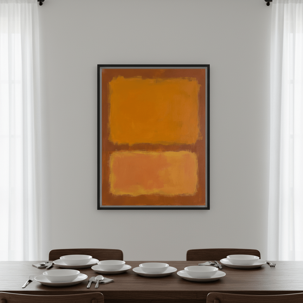 Brown on Orange Mark Rothko Inspired Abstract Art wall - art - picture - poster