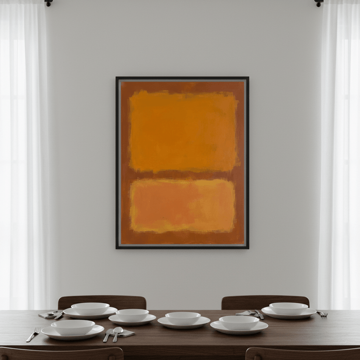 Brown on Orange Mark Rothko Inspired Abstract Art wall - art - picture - poster