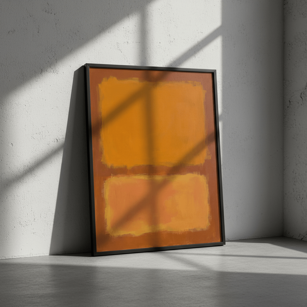 Brown on Orange Mark Rothko Inspired Abstract Art wall - art - picture - poster