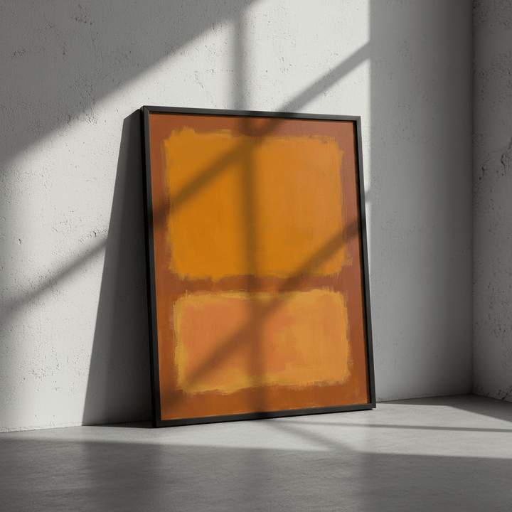 Brown on Orange Mark Rothko Inspired Abstract Art wall - art - picture - poster