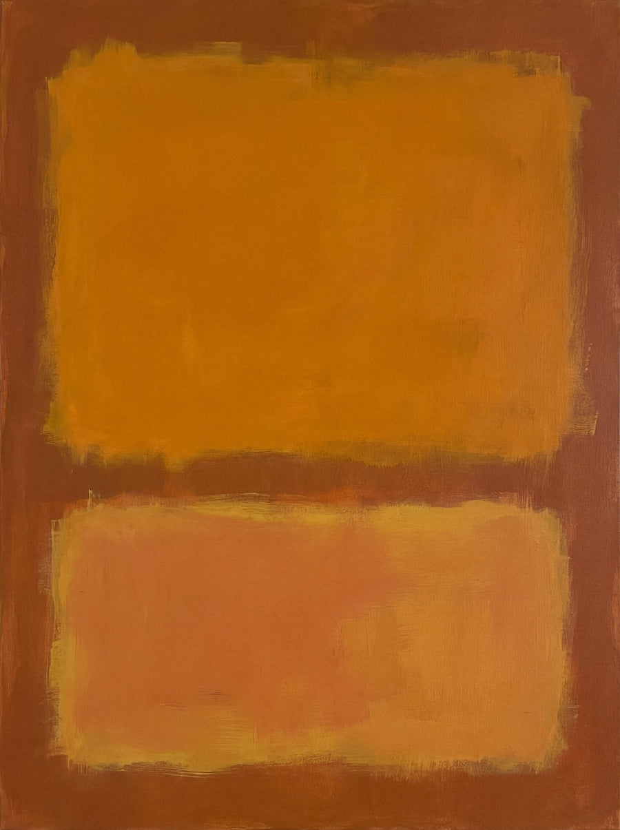 Brown on Orange Mark Rothko Inspired Abstract Art