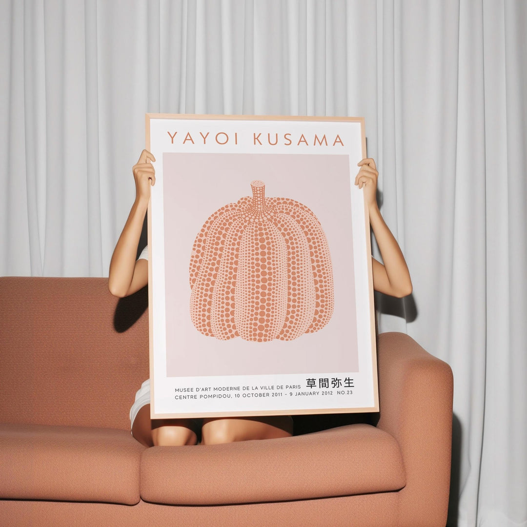 Brown Pumpkin Wall Prints by Yayoi Kusama - Style My Wall
