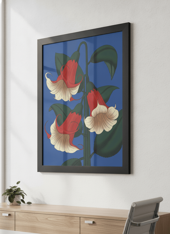 Contemporary wall art featured in a bright modern office workspace