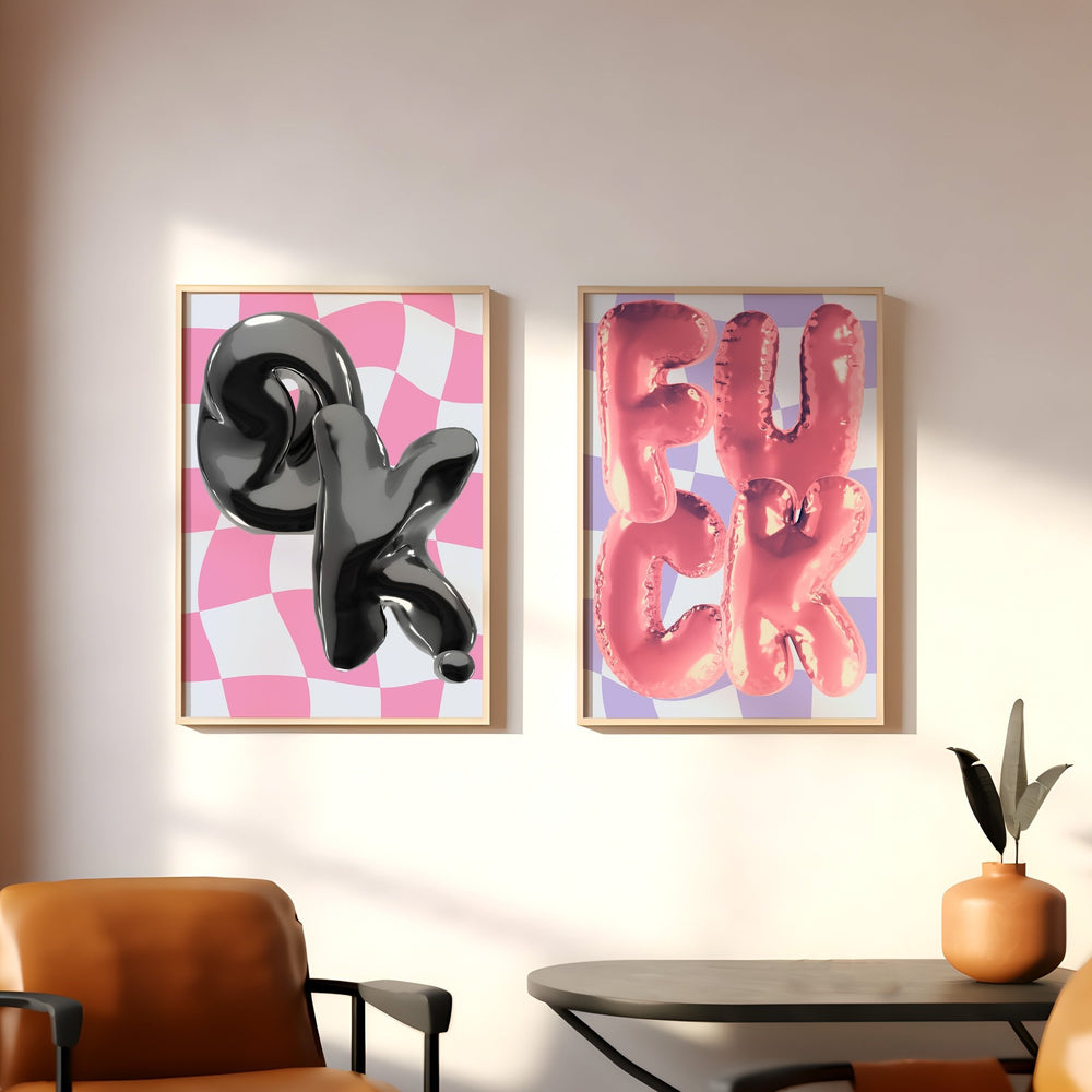 Bubble Print Set of 2 Wall Art - Style My Wall