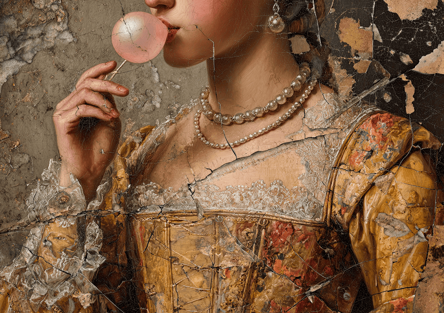 Bubblegum Pop Renaissance Landscape Art